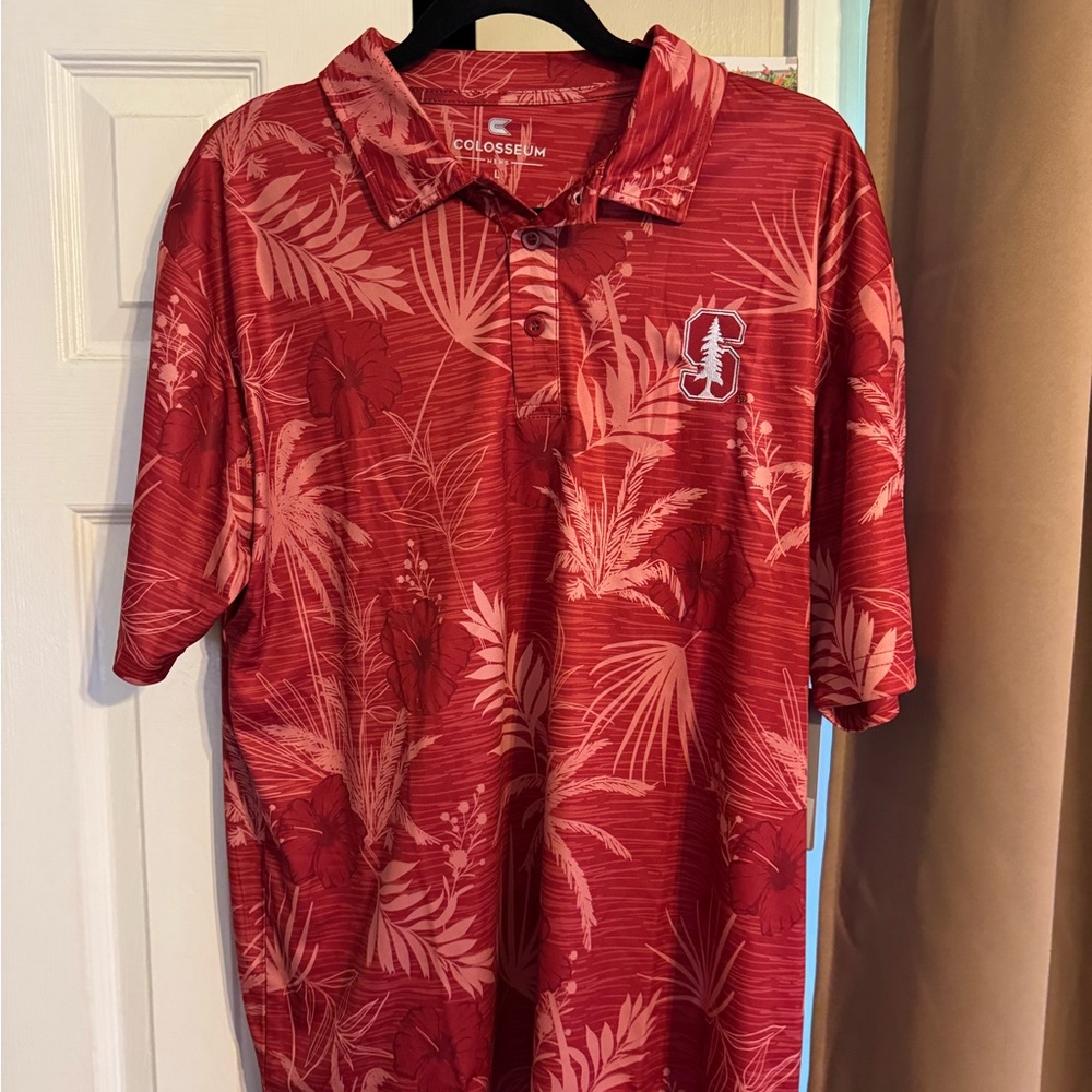 Colosseum Men's Tropical Red Polo Shirt